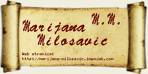 Marijana Milosavić vizit kartica